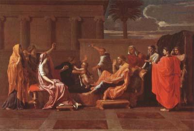 Nicolas Poussin Moses Trampling on the Pharaoh's Crown (mk08) oil painting image